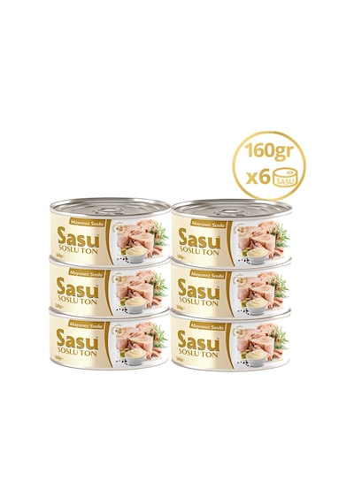 Sasu Mayonez Soslu Ton Balığı İri Parça 6 x 160 G