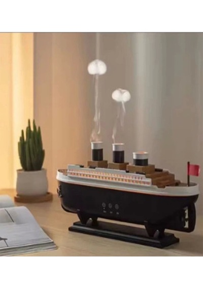 Titanic Gemi Hava Nemlendirici Işıklı Fonksiyonlu Buhar Makinesi Kumandalı Renkli