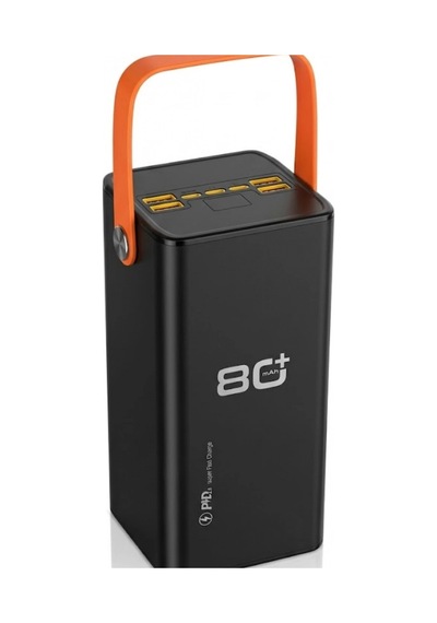 80000 Mah Powerbank Led Ekranlı Çoklu Giriş Çıkış Ve Hızlı Şarj Destekli Taşınabilir Güç Ünitesi Renkli