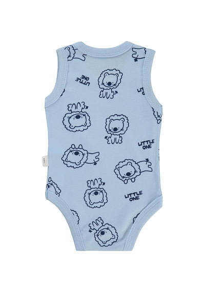 Civil Baby Little One Baskılı 0-24 Ay Çıtçıtlı Badi - Mavi