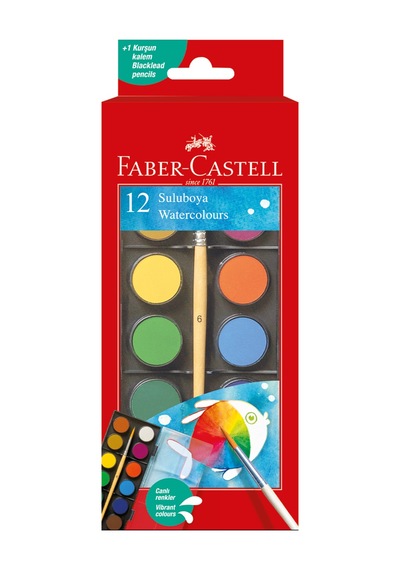 Faber-castell Suluboya 12 Renk Küçük Boy Çok Renkli