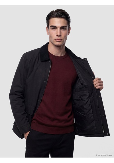 Lcwaıkıkı Classic Siyah Regular Fit Kontrast Yaka Erkek Mont Lcwaıkıkı Classic Siyah Regular Fit Kontrast Yaka Erkek Mont