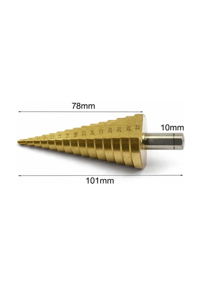 Kademeli Matkap Ucu 4-32 Mm Metal Ahşap Plastik Delme Aparatı Profesyonel Kullanım Uzun Ömürlü