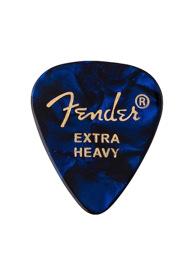 Fender 1980351602 Premium Celluloid Blue Moto Extra Heavy Gitar Penası 12'li Ekstra Sert Kalınlık Maksimum Güç Ve Hız İçin Mavi İnci Desen