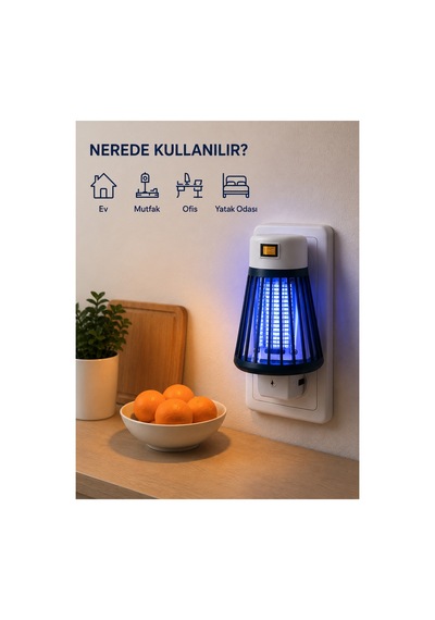 Gece Lambalı Sinek Ve Böcek Öldürücü Elektrikli Sivrisinek Kovucu İç Mekan Kullanım