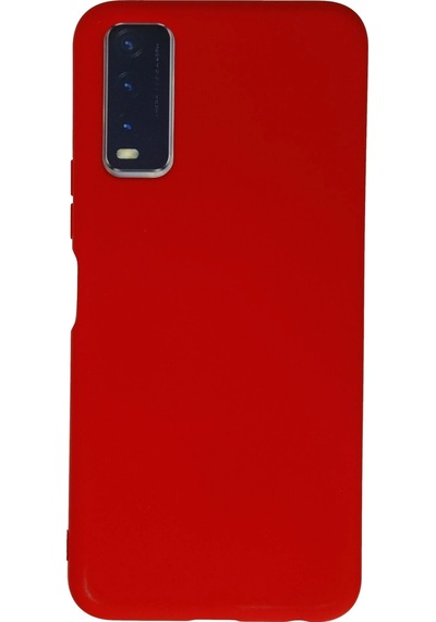 Uray Store Vivo Y11s Kılıf Nano İçi Kadife Silikon - Kırmızı