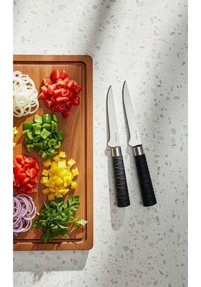 Sharplife 2 Parça Mutfak Bıçak Seti Siyah