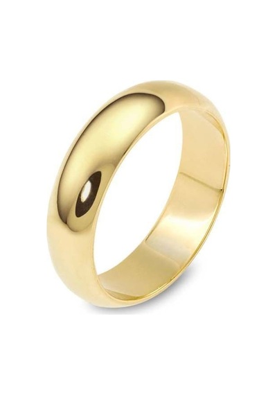 Alyans 14 Ayar Altın Yüzük Oval Geniş Sarı 7,50 Gram
