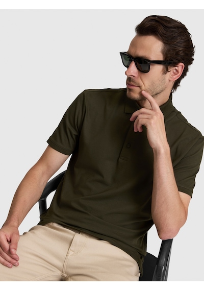 Cacharel Erkek Haki Tişört Basic 50328375-vr027 Yeşil