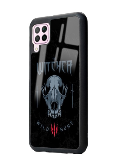 Huawei P40 Lite Witcher 3 Wild Hund Tasarımlı Glossy Telefon Kılıfı Siyah
