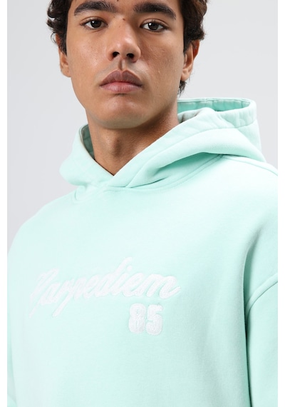 Vamos Oversize Baskılı Kapüşonlu Hoodie Mint