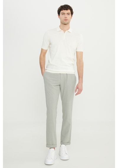 AC&Co / Altınyıldız Classics Erkek Ekru %100 Pamuk Standart Fit Normal Kesim Polo Yaka Triko Tişört -  Ekru