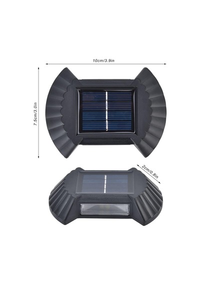 Solar Duvar Lambası, 8 Led Solar Duvar Lambası Bahçe İçin