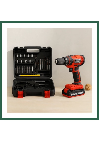 Bezos 24w Şarjlı Matkap Seti 1350 Rpm Çantalı Kırmızı Bzs01