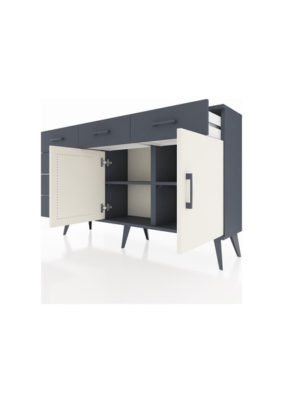 Arges Konsol 2 Raflı 6 Çekmeceli 2 Kapaklı 132x30x83 Antrasit-aytaşı/antrasit Aytaşı/antrasit Arges Konsol 2 Raflı 6 Çekmeceli 2 Kapaklı 132x30x83 Antrasit-aytaşı/antrasit Aytaşı/antrasit