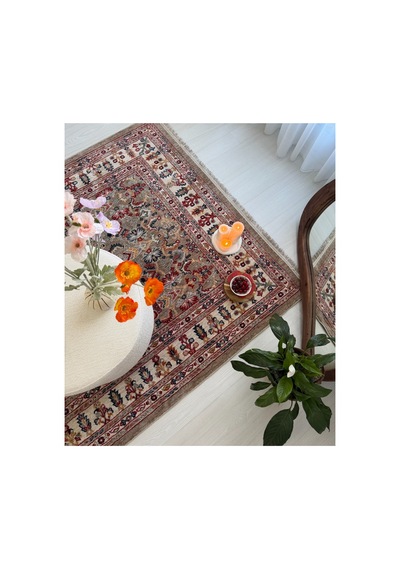 Alize Vintage Otantik Desen Salon Halısı Saçaklı Dekoratif Bej Halı Bej