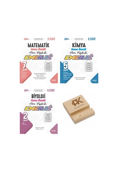 Palme 9. Sınıf Enerji Matematik Kimya Ve Biyoloji Konu Özetli Soru Fasikülleri 3lü Set + Telefon Standı