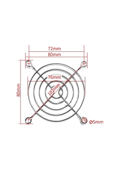 Buhara Elektronik 8cm Fan Teli - 80x80mm 50 Adet