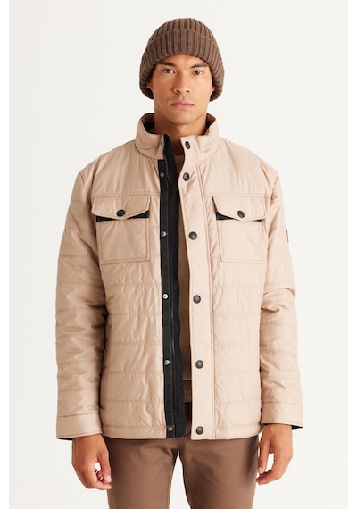 AC&Co / Altınyıldız Classics Erkek Bej Standart Fit Normal Kesim Dik Yaka Mont Bej AC&Co / Altınyıldız Classics Erkek Bej Standart Fit Normal Kesim Dik Yaka Mont Bej