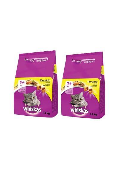 Whiskas Tavuklu ve Sebzeli Yetişkin Kedi Maması 2 x 1400 G