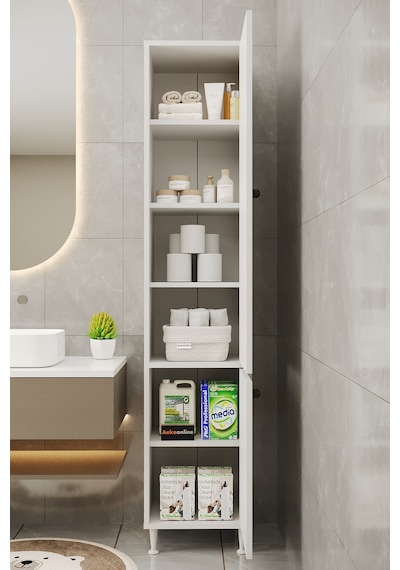 Aeka Ae-2028 Soft 2 Kapaklı Çok Amaçlı Dolap 40x180 Cm Raflı Dar Yüksek Boy Banyo Çok Bölmeli Depolama Dolabı Beyaz Aeka Ae-2028 Soft 2 Kapaklı Çok Amaçlı Dolap 40x180 Cm Raflı Dar Yüksek Boy Banyo Çok Bölmeli Depolama Dolabı Beyaz