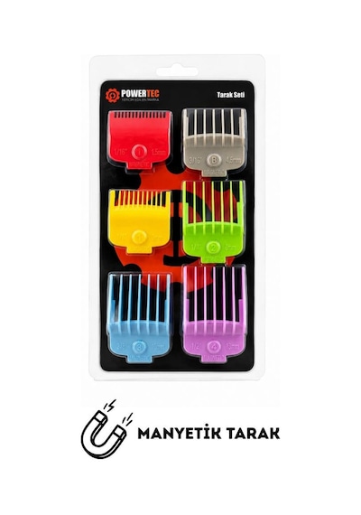Powertec 6'lı Manyetik Makine Tarağı Seti