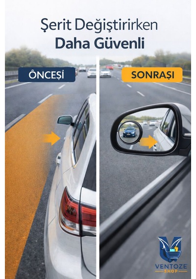 2'li Ayarlanabilir Kör Nokta Ayna Seti 360 Geniş Açı Yan Dikiz Park Yardımcısı