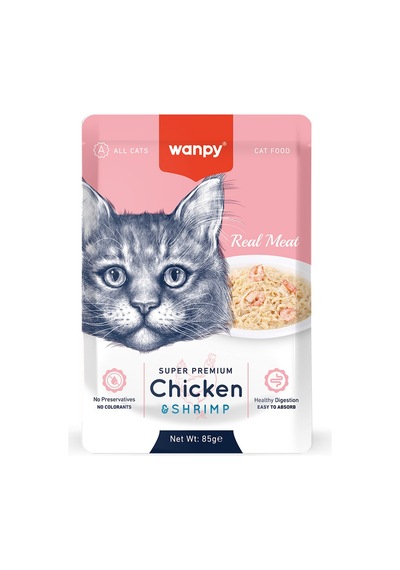 Wanpy Tavuk Karides Kedi Pouch 85 Gr
