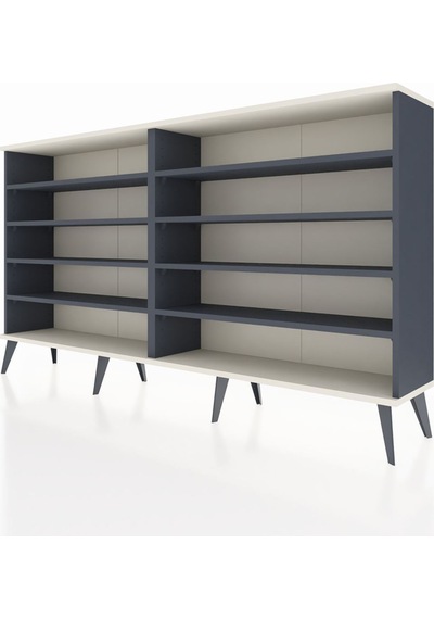 Arges Konsol 8 Raflı 176x30x99 Antrasit-aytaşı/antrasit Aytası/antrasıt - Antrasıt