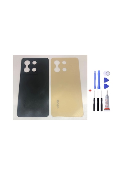 Vivo Y36 Gold Arka Cam Kapak Pil Kapağı Tamir Set B7000 Set Gold