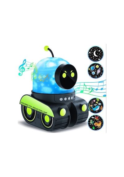 Robot Spacewalker Led Projeksiyonlu Gece Lambası Bluetooth Hoparlör Night Light Projector