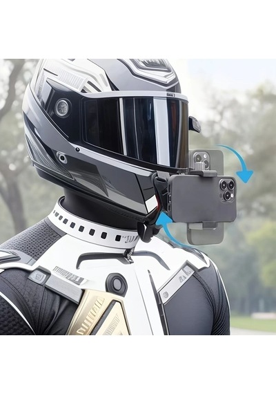Mcg Motorsiklet Kask Önü Takılan Telefon Tutucu Aksiyon Kamerası Takılabilen Aparat