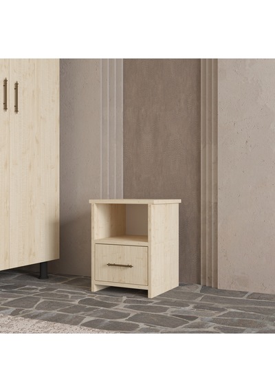 Renazzo Soft Wood Model Masif Ahşap İskandinav Komodin - Çekmeceli Vernik Çam