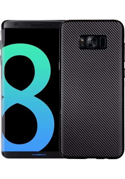 Fitcase Galaxy S8 Plus (G955) Carbon Desen Arka Kapak Siyah 187830431