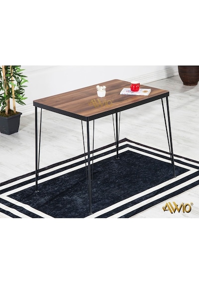 Avvio Royal Yemek Masa Takımı Mutfak Masası Cafe Masası 2 Tel Sandalye 1 Masa - Ceviz Akça