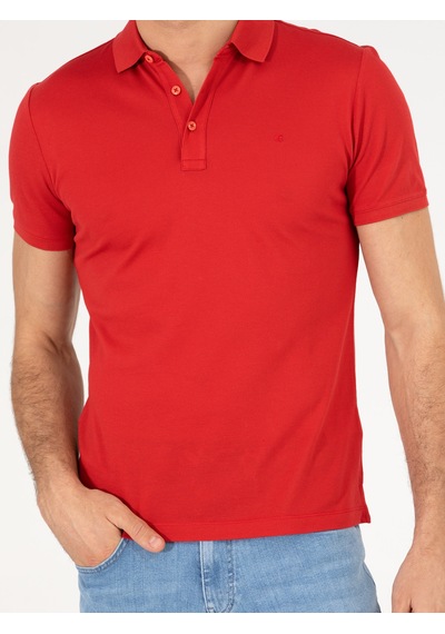 Cacharel Erkek Nar Çiçeği Tişört Basic 50265364-vr039 Kirmizi
