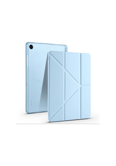 Galaxy Uyumlu  Tab A11 Plus Kılıf Zore Tri Folding Kalem Bölmeli Standlı Kılıf Klasik