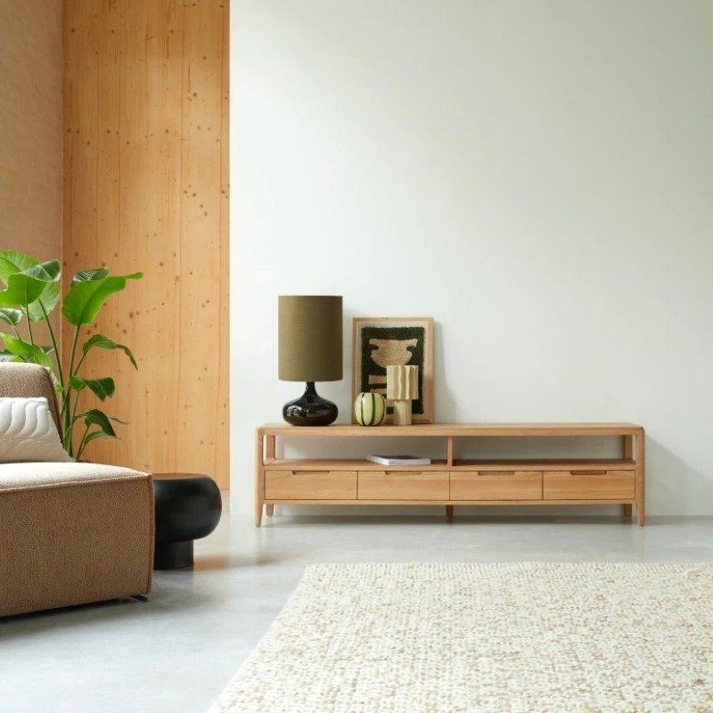Alto Natural Model Masif Ahşap Tv Ünitesi 200 Cm