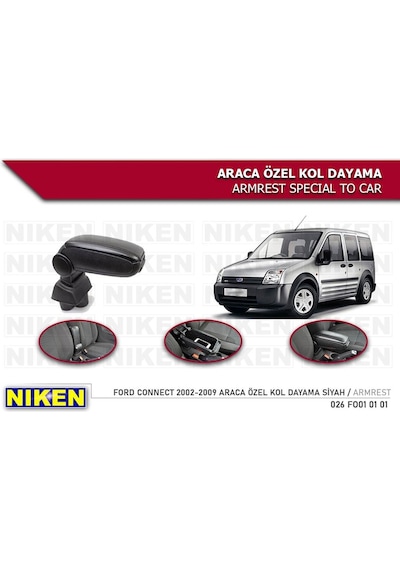 Ford Connect Kol Dayama Kolçak Vidasız Konsol 2002/2009 Niken