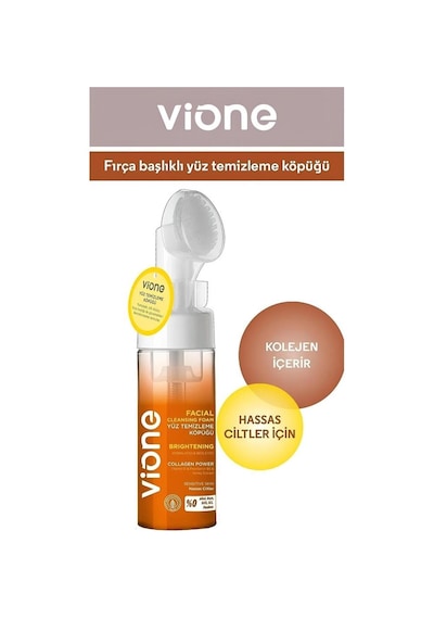Vione Yüz Temizleme Köpüğü 150ml Aydınlatıcı Besleyici Özel Fırçalı Tekli