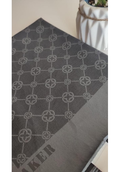 Aker Elegance Monogram Eşarp 001 Antrasit