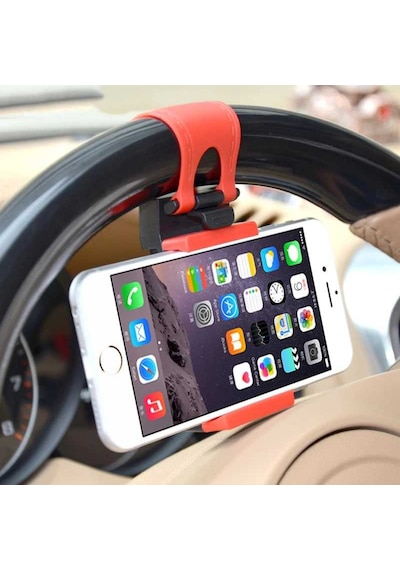 Zore Araç Direksiyon Telefon Tutucu Siyah-kırmızı