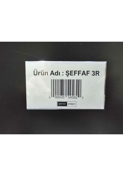 50 Adet C Tipi 6x10 Cm Depo Ürün Etiketliği Şeffaf Yapışkanlı