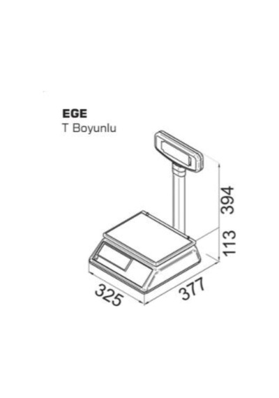 Tem Ege Lcd 30 Kg Boyunlu Onaylı Terazi - Terazi