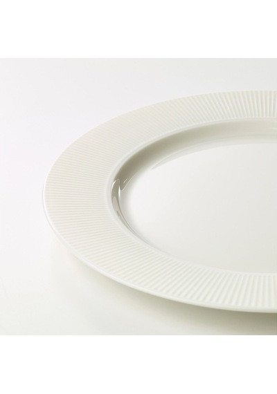 6 Parça Servis Tabağı Meridyendukkan 28 Cm Beyaz Renk Modern Klasik Tabak Yemek-sunum Feldispat Porselen