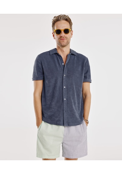 Yargıcı Kısa Kol Düğmeli T-shirt 25yets9002x 260 Lacivert