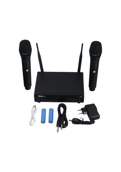 König K-700 E-e Profesyonel 663-694mhz 2 El 2 Kanal Uhf 2x50 Kablosuz Telsiz Mikrofon