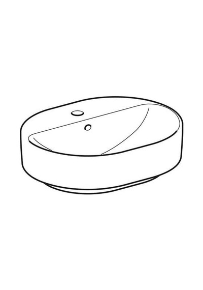 Geberıt Lay-On Washbasin Variform B60 500.777.01.2 60 x 45 CM