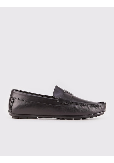 Cabani Terato Hakiki Deri Siyah Erkek Loafer