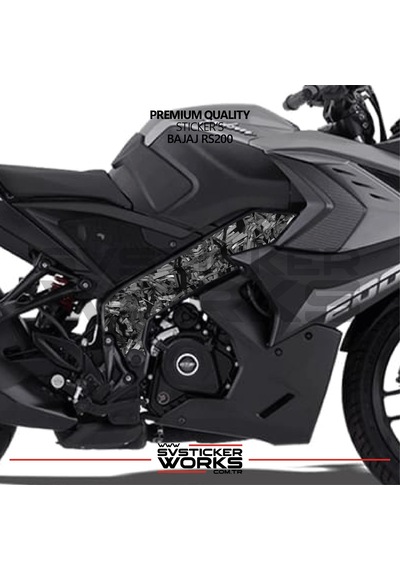 Bajaj Rs200 Forged Kaplama Etiket Sticker Modeli Orta Bölüm